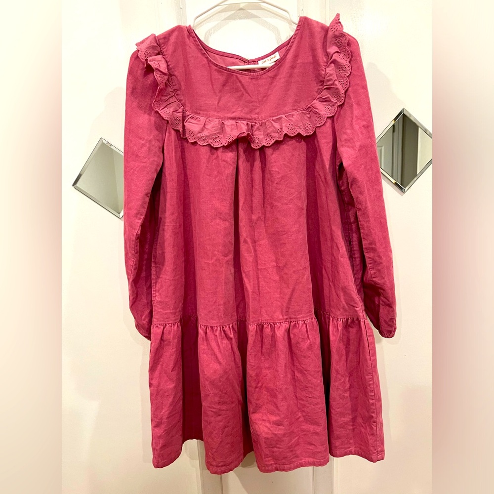 Cat&jack 100% cotton pink corduroy  girls dress size 18 / xxl